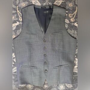 Express Men's Gray Suit Vest